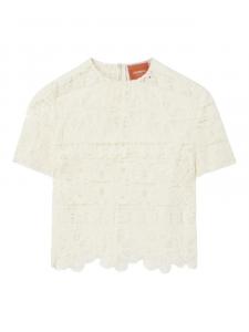 La DoubleJ укороченный топ Aria с кружевной вышивкой, желтый