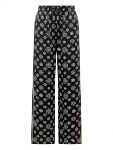 Брюки в полоску с принтом Casablanca, черный