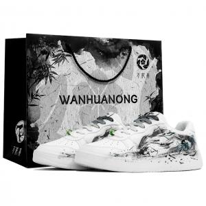 Плавающая лодка Li Ning Wanhua Nong, сумка для покупок Wo Huo Cang Long, износостойкая, нескользящая, низкая., черный белый