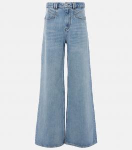 Лимонные джинсы с широкими штанинами Isabel Marant, Ice Blue