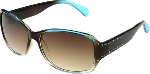 Женские квадратные солнцезащитные очки Panama Jack с заклепками, бирюзовый/голубой кристалл, размер 59, Turquoise / Blue Crystal