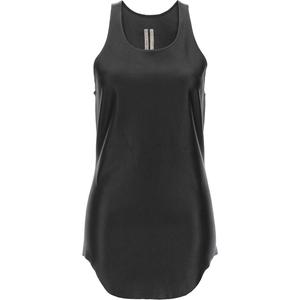 Футболка без рукавов с асимметричным подолом RICK OWENS, черная