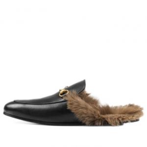 Сандалии Gucci Princetown Series Wool Slipper Black 397647-DKHH0-1063