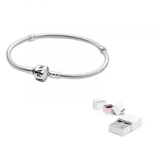 Pandora Браслет Moments DIY из стерлингового серебра с застежкой-кнопкой