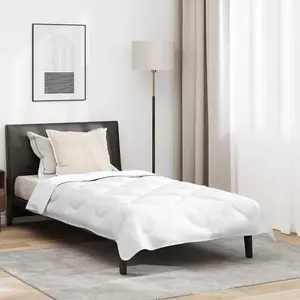 Зимний комплект постельного белья с подушкой, 2 предмета, белый, 135 х 220 см, микрофибра - Duvets 3376645 vidaXL