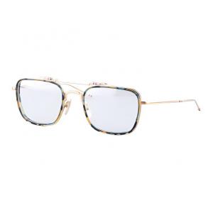 Очки прямоугольной формы в черепаховом цвете THOM BROWNE, 001-Black