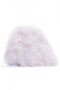 Yves Salomon Фиолетовый мини-мешочек с перьями