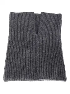 Шарф с ребристой горловиной Uma Wang, серый