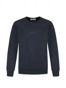Свитшот с круглым вырезом и логотипом Stone Island Junior, синий
