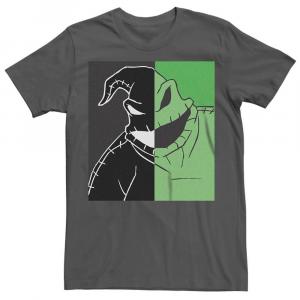 Мужская футболка Disney's Nightmare Before Christmas Oogie Boogie Split Box Licensed Character, цвет Charcoal