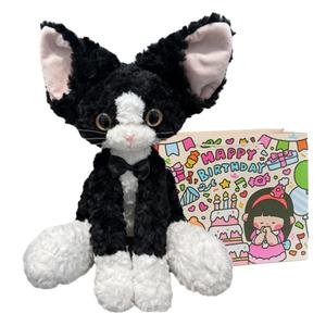 Домашняя минималистичная современная тканевая плюшевая кошка Devin Rolling Cat Dolls плюшевая кукла высота 40см Dolls and bears dance, белый