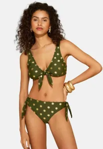 Трусики от бикини с завязками по бокам Love & Roses, Khaki Sun Foil Bead Trim