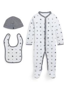 Детский комбинезон Baby Ralph Lauren, Bib & Hat Gift Set, 3 Piece