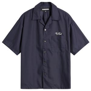 Однотонная гавайская рубашка Neighborhood, темно-синий