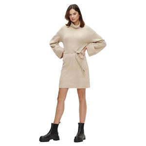 Короткое платье Vila Rolfie Long Sleeve, бежевый