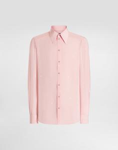 Золотая рубашка из шелкового жаккарда DOLCE & GABBANA, розовый