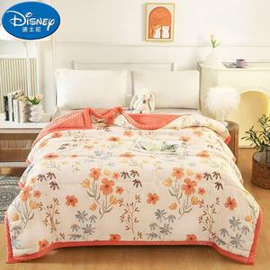 Disney Флисовое одеяло 200х220 см, вес 1,5 кг, 3D-флис, цвет Orange Flower Sea