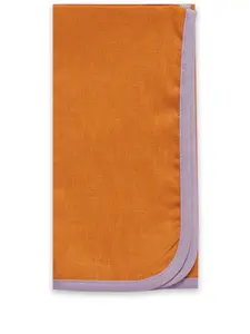 Набор из двух льняных салфеток с контрастной отделкой La Doublej, оранжевый