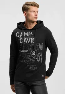 Футболка с длинными рукавами и принтом в виде перчаток. Camp David, Black