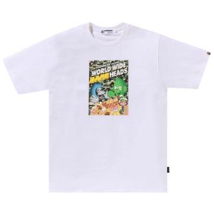 Футболка BAPE Heads Flyer Tee, White