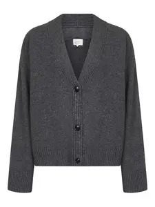 Кашемировый кардиган с пуговицами спереди LouLou de Saison, серый