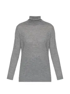 Вязаный топ с воротником-гольф Lisa Yang, серый