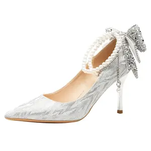 GOSO Серебряные туфли на шпильке для женщин, цвет Silver