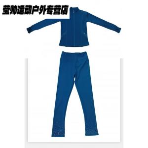 HEAD Новый костюм для фигурного катания для женщин и детей, высокоэластичный водонепроницаемый дышащий всесезонный тренировочный комплект с курткой, юбкой и обувью, peacock blue утепленный комплект на заказ без возврата 150 XXXS