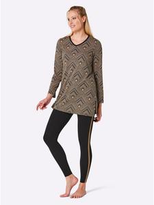 WITT WEIDEN Пижама с принтом верблюжьего и черного цвета