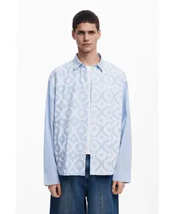 Мужская полоскатая рубашка с длинными рукавами Desigual, синий