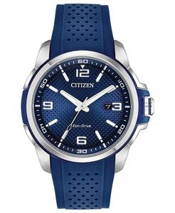 Мужские часы Drive From Citizen Eco-Drive, 45 мм, синий полиуретановый ремешок