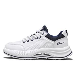 WARRIOR Износостойкие нескользящие низкие повседневные кроссовки мужские белый тёмно-синий, цвет White Dark Blue