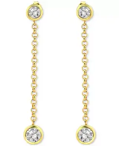 Серьги-Подвески (2-3/8 карата) из стерлингового серебра с 18-каратным золотом, эксклюзивно в Macy's Giani Bernini, gold