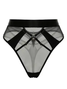 Полупрозрачные трусы-стринги Vero Bordelle, черный