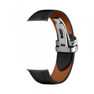 CHENSONG Часы Strap OPPO Compatibility Leather, Black with Silver Buckle