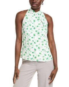 L.K.Bennett Frink топ из шелковистой смесовой ткани Lk Bennett, зеленый