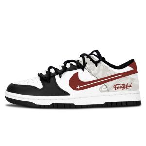Nike Dunk Black White, Chi Yin Yace - износостойкие низкие скейтбордистские кроссовки унисекс красного цвета