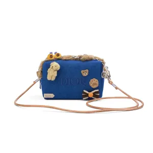 DIOR Индивидуальная косметичка Amber, Bear Party в стиле модного тренда, детская забава, молодежный милый стиль Blue, Denim Regular