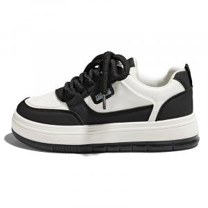 Кроссовки HUANQIU Skateboarding Shoes Women's Low-top Black, белый/черный