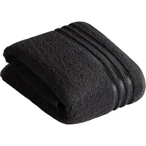 Полотенце для сауны Cult de Luxe с блестящей каймой Vossen, черный
