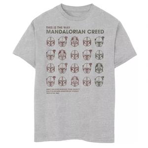 Футболка с рисунком «Звездные войны», «Мандалорское кредо This Is The Way», шлем для мальчиков 8–20 лет Star Wars
