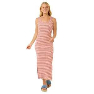 Платье Rip Curl High Tide Rib sleeveless midi, розовый