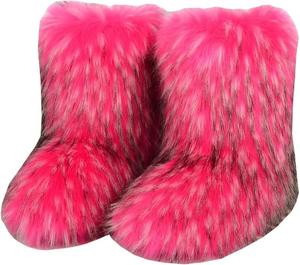 Детские зимние сапожки с искусственным мехом, теплые и пушистые Auhoho, Color 17