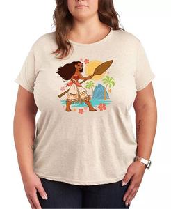 Модная футболка с рисунком Disney Moana Plus Size Hybrid Apparel, белый