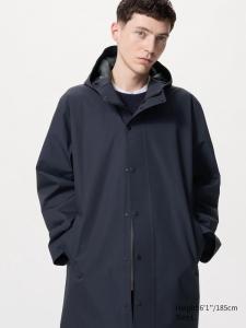 Плащ blocktech Uniqlo, 69 темно-синий