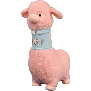 Креативная милая плюшевая игрушка альпака 50см/70см/100см высота Doudou Beibei, розовый