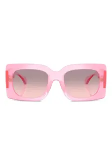 Солнцезащитные очки в квадратной оправе Versace, розовый