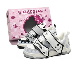 Circle small Износостойкие легкие низкие скейтерские кроссовки унисекс - черно-серебристые непарные (случайный цвет для левой и правой ноги)