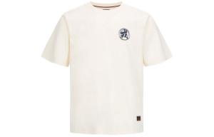 Мужские футболки с круглым вырезом, умеренно прямой крой Evisu, экрю