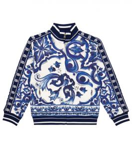 Толстовка Maiolica из хлопкового джерси Dolce&Gabbana, синий